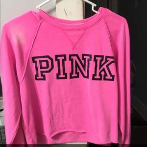 Vs pink cropped crew kneck